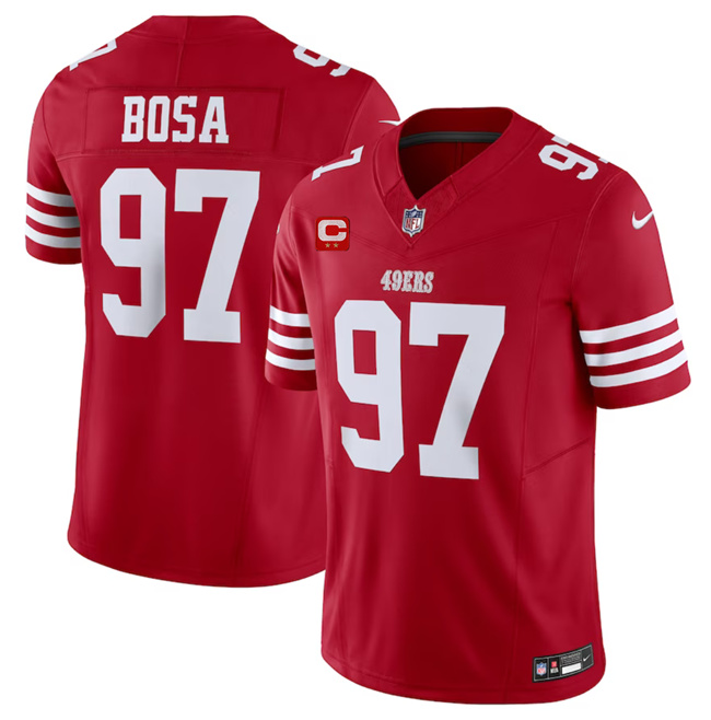Men's San Francisco 49ers #97 Nick Bosa Red 2023 F.U.S.E. With 1-Star C Patch Vapor Untouchable Limited Football Stitched Jersey